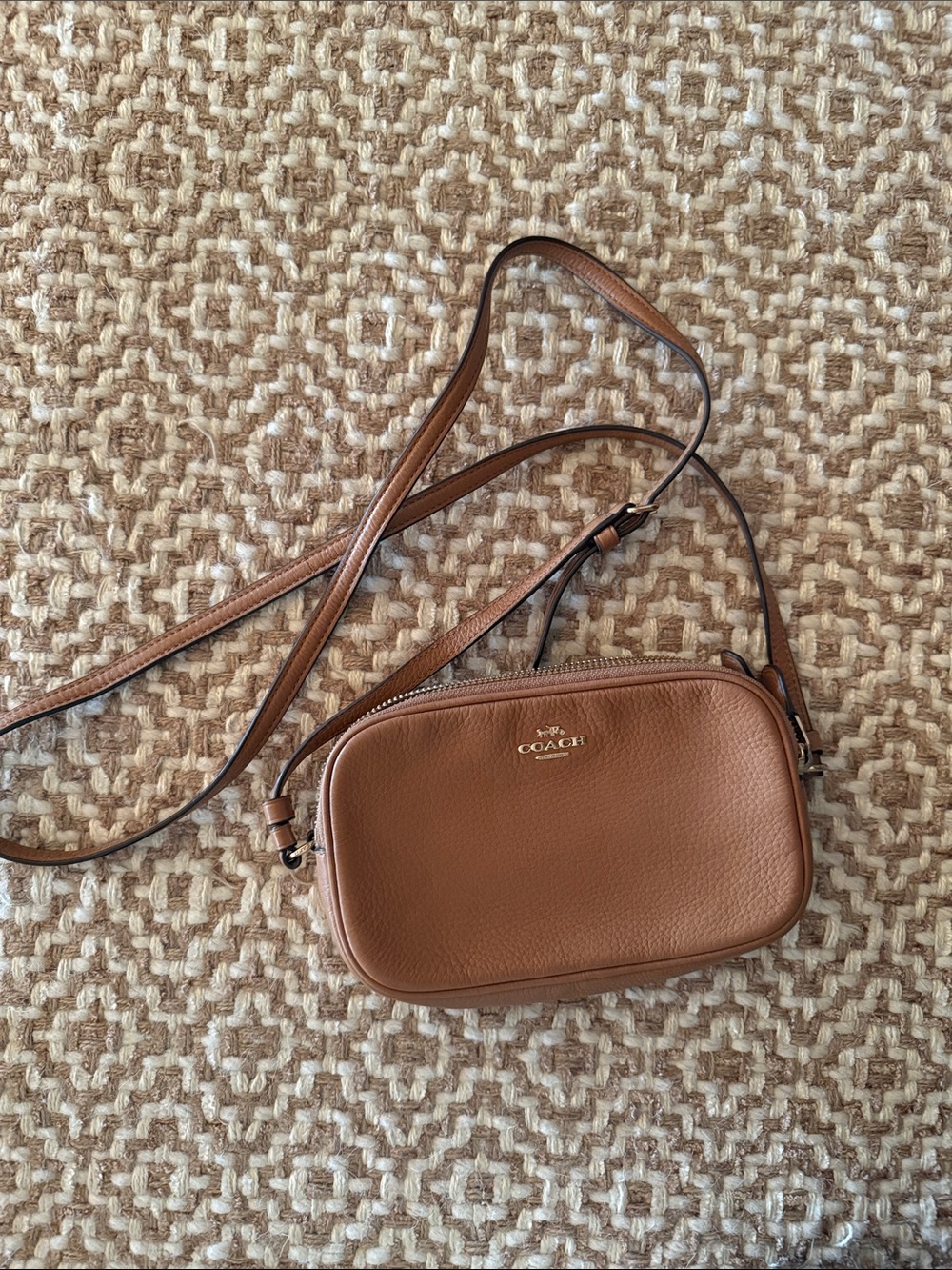 Coach Brown Pebbled Leather Crossbody